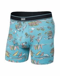 Saxx Daytripper Boxer Brief - Beach Or Bust - Reef Blue