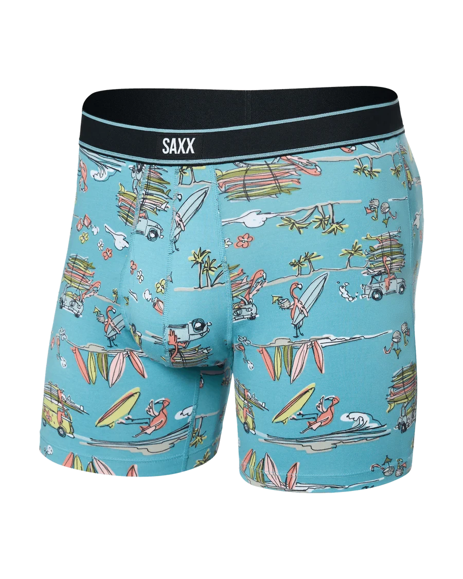 Saxx Daytripper Boxer Brief - Beach Or Bust - Reef Blue 1 Saxx Daytripper Boxer Brief - Beach Or Bust - Reef Blue