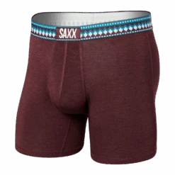 Saxx Vibe Boxer Brief - Plum Heather/Sweater Waistband