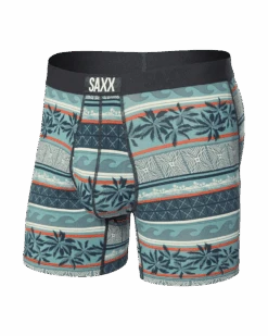 Saxx Ultra Boxer Brief - Beach Shack Stripe - Teal