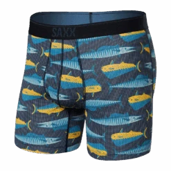 Saxx Quest Quick Dry Mesh Boxer Brief - Mahi Mahi Wahoo/Black