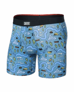 Saxx Vibe Xtra Soft Comfort Boxer Brief - Take The Trail-Slate