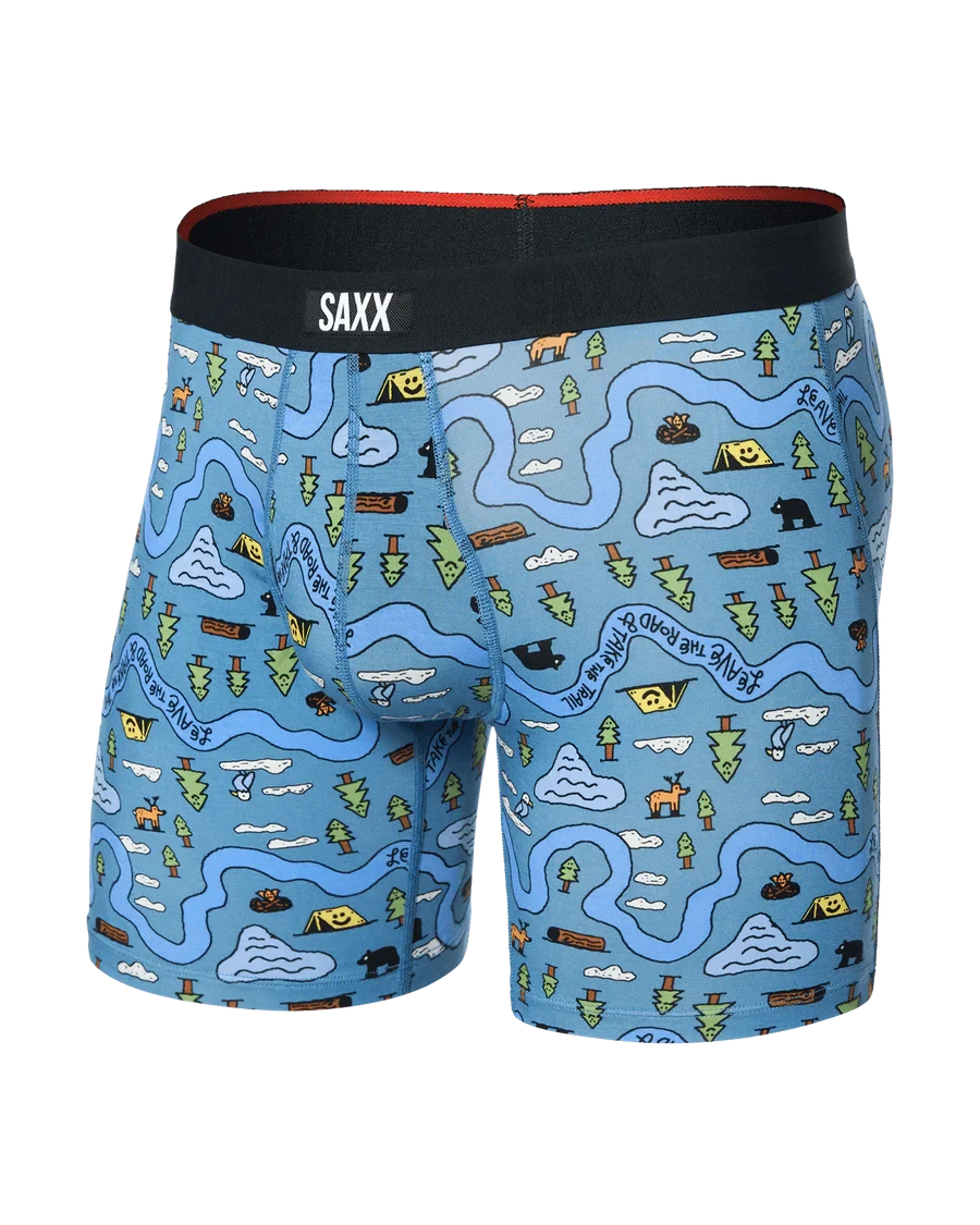 Saxx Vibe Xtra Soft Comfort Boxer Brief - Take The Trail-Slate 1 Saxx Vibe Xtra Soft Comfort Boxer Brief - Take The Trail-Slate