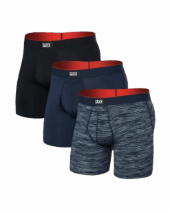 Saxx Multi-Sport (3 Pack) Mesh Boxer Brief - Wavelength/Navy/Black