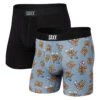 Saxx Vibe 2 Pack Boxer Brief - Pretzel Boyz Black