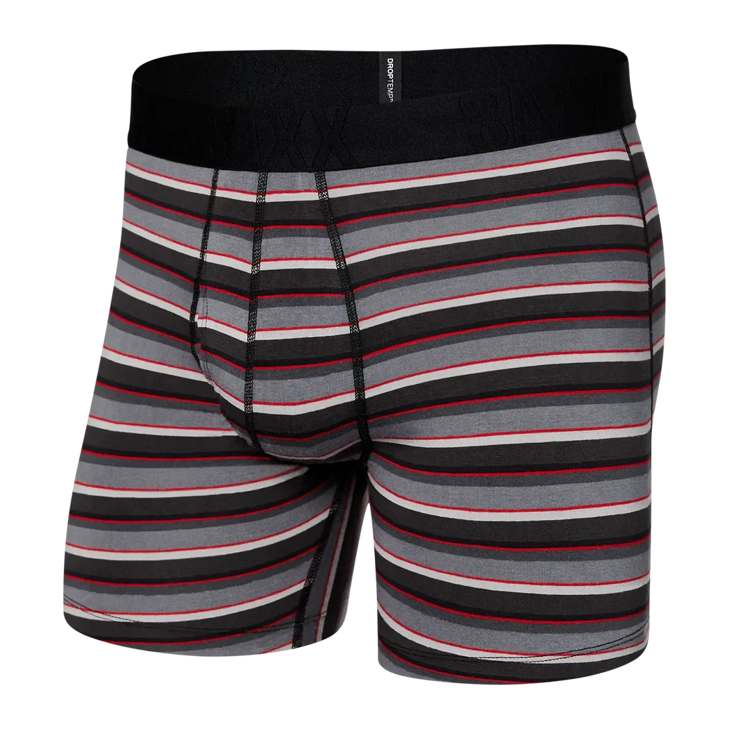 Saxx Droptemp™ Cooling Boxer Brief - College Stripe Grey 1 Saxx Droptemp™ Cooling Boxer Brief - College Stripe Grey