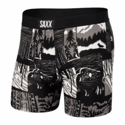 Saxx Vibe Boxer Brief - Winter Shadows Black