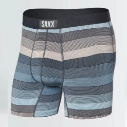 Saxx Vibe Boxer Brief (Hazy Stripe - Washed Blue)