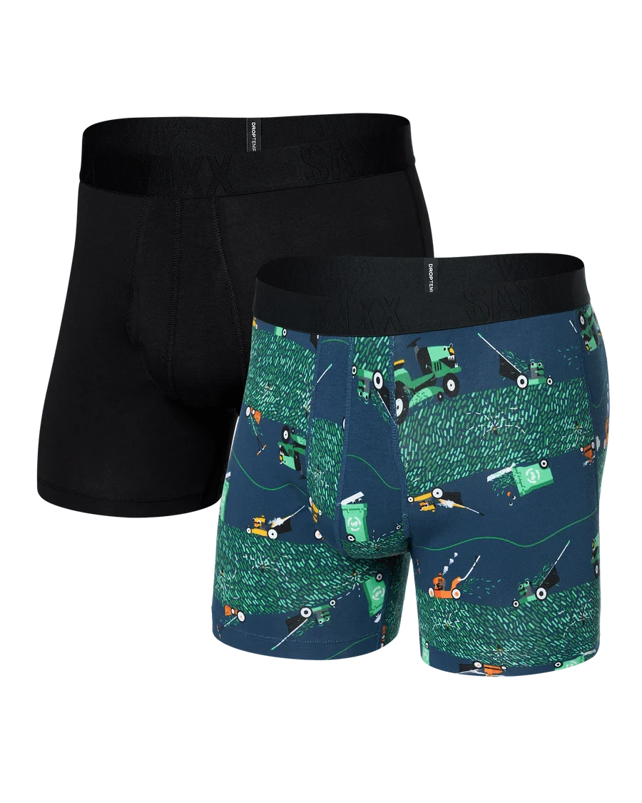 Saxx DropTemp® Cooling Cotton (2 Pack) Boxer Brief - Buzzcut/Black 1 Saxx DropTemp® Cooling Cotton (2 Pack) Boxer Brief - Buzzcut/Black