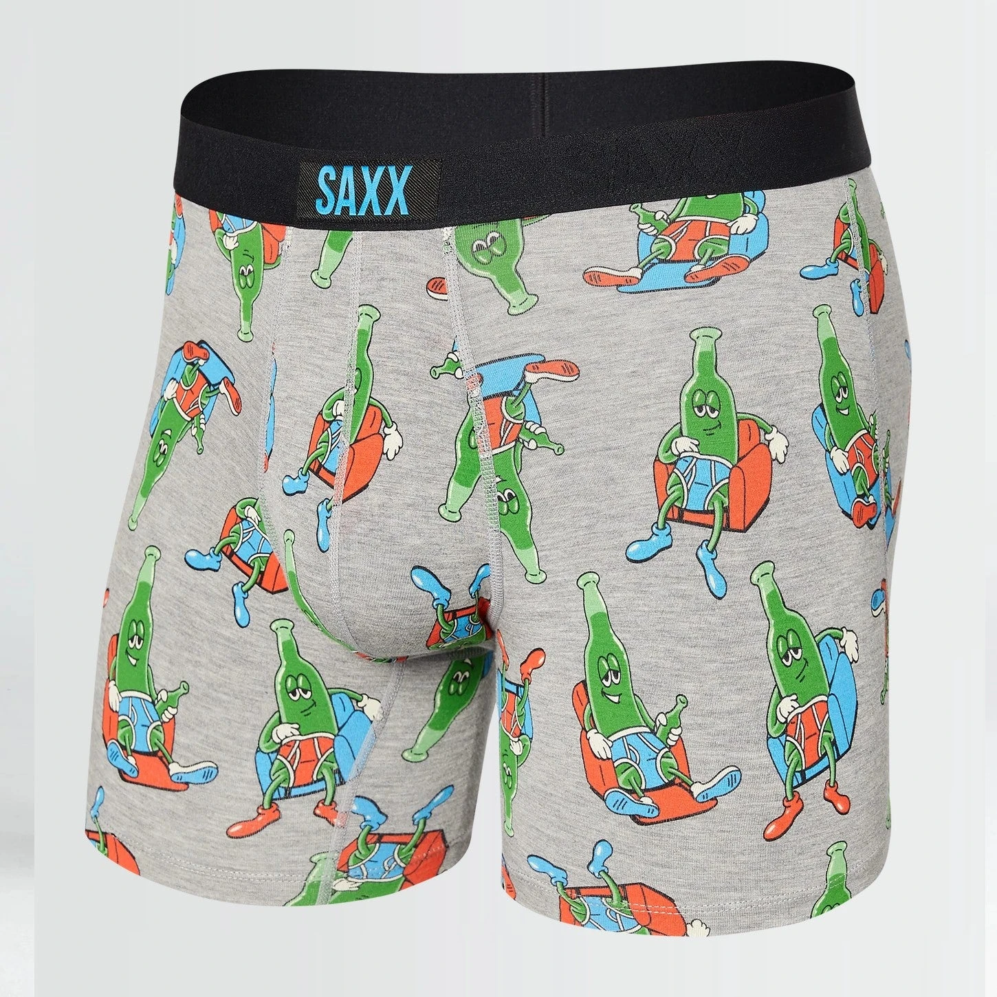 Saxx Vibe Boxer Brief (Pants Drunk - Grey Heather) 1 Saxx Vibe Boxer Brief (Pants Drunk - Grey Heather)