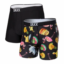 Saxx Volt 2-Pack Boxer Brief - Mega Meta Floaties/Black