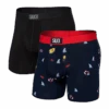 Saxx Vibe 2 Pack Boxer Brief - Dangerous Waters/Black