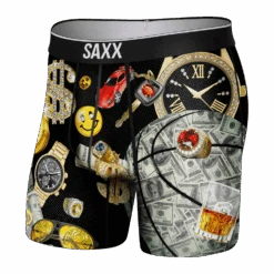 Saxx Volt Boxer Brief - Money Baller Black