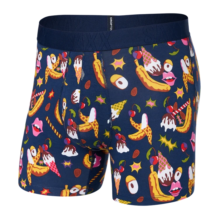 Saxx Droptemp™ Cooling Boxer Brief - Banana Split Navy 1 Saxx Droptemp™ Cooling Boxer Brief - Banana Split Navy