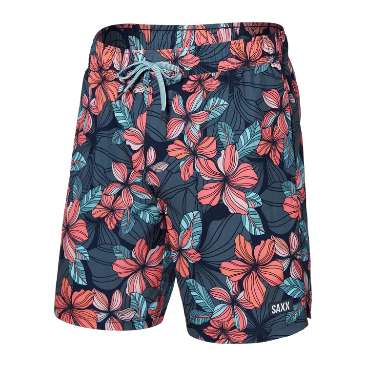 Saxx Oh Buoy Stretch Volley Swim Shorts 7" - Deep Jungle/Maritime 1 Saxx Oh Buoy Stretch Volley Swim Shorts 7" - Deep Jungle/Maritime