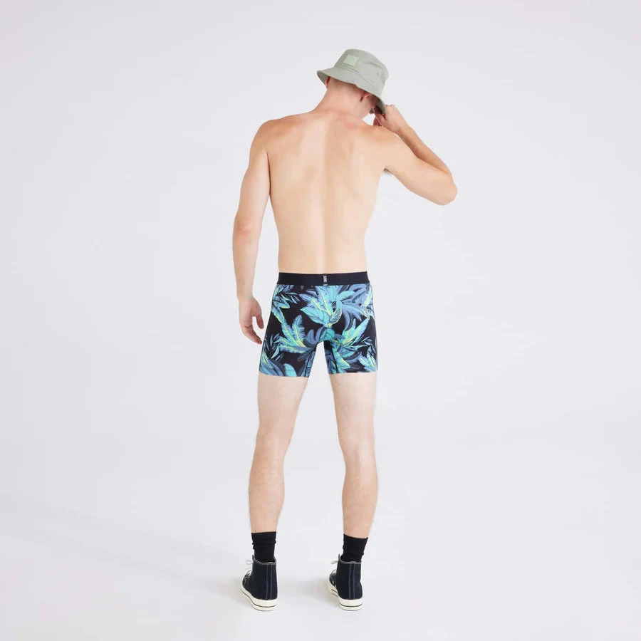 Saxx Droptemp Cooling Boxer Brief - Tropical Jungle Blue 2 Saxx Droptemp Cooling Boxer Brief - Tropical Jungle Blue - Image 2