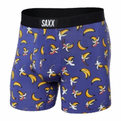 Saxx Vibe Boxer Brief - Rainbow Bananas Navy