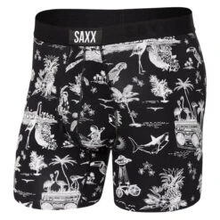 Saxx Ultra Boxer Brief - Black Astro Surf And Turf