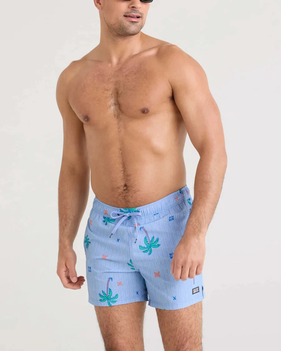 Saxx Oh Buoy 2N1 Stretch Swim Volley 5" - Palmtastic Bel Air Blue 1 Saxx Oh Buoy 2N1 Stretch Swim Volley 5" - Palmtastic Bel Air Blue