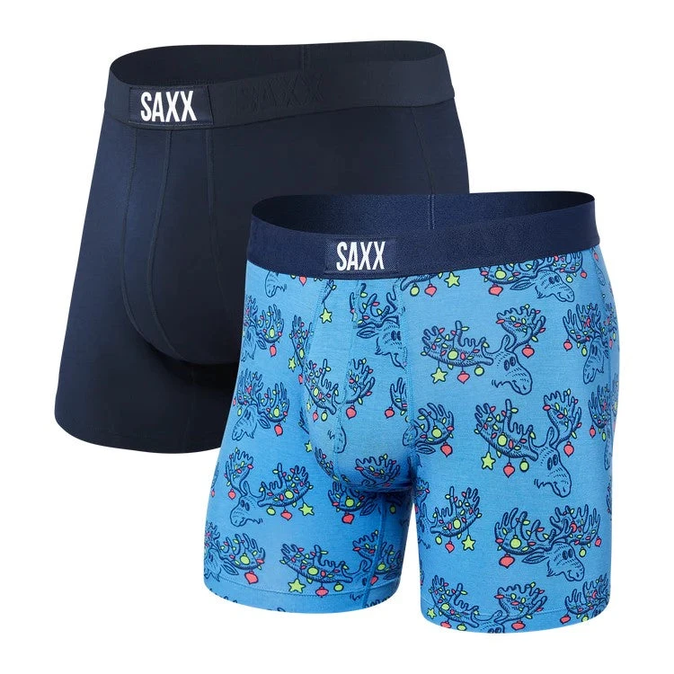 Saxx Vibe Boxer Brief Super Soft 2PK (Moosletoe + Navy) 1 Saxx Vibe Boxer Brief Super Soft 2PK (Moosletoe + Navy)
