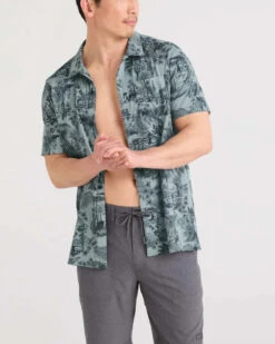 Saxx DropTemp Dry Resort Polo - Golf Toile-Silver Pine