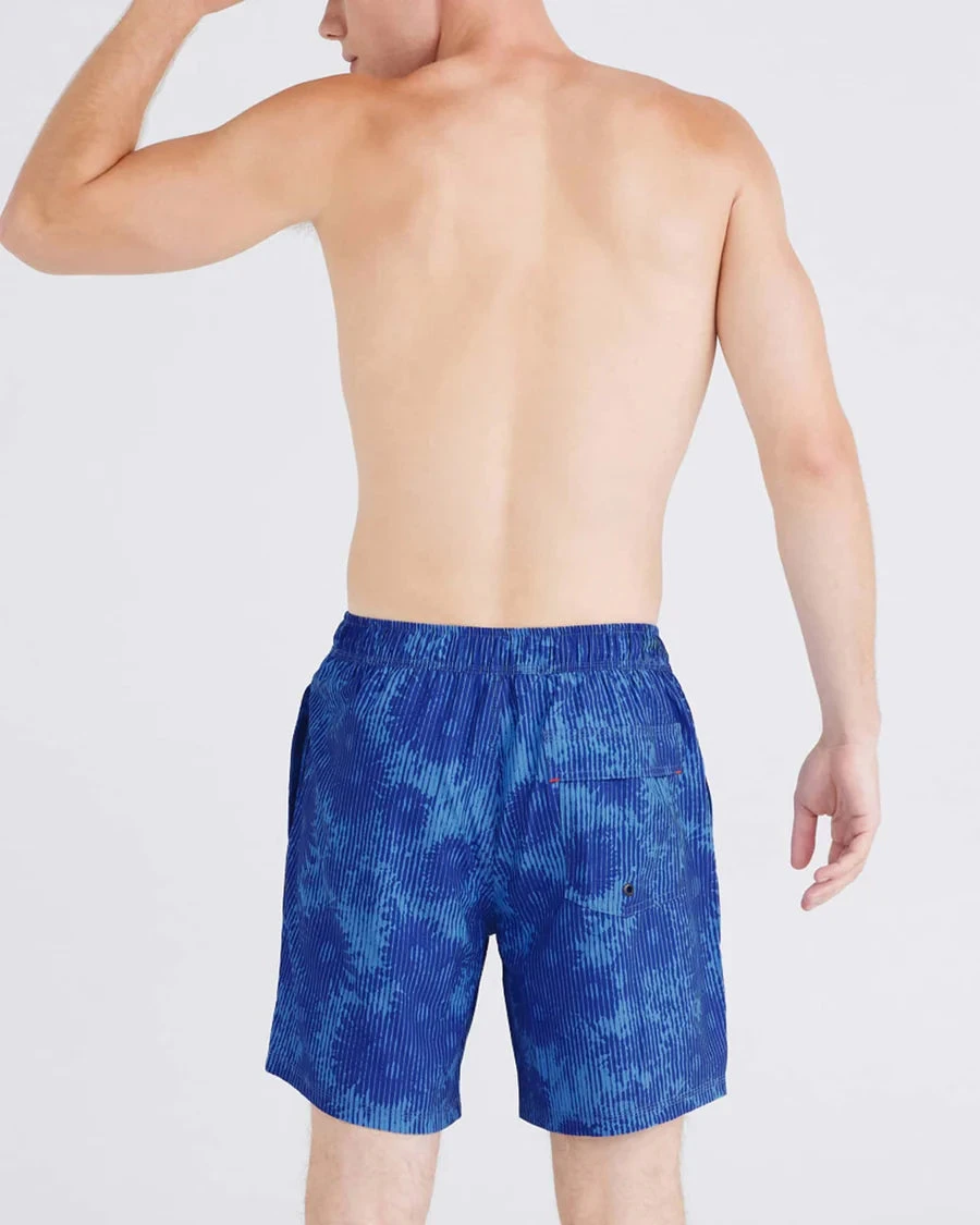 Saxx Oh Buoy 2N1 Long Swim Volley Short 7 " - White Noise Daisy Blue 2 Saxx Oh Buoy 2N1 Long Swim Volley Short 7 " - White Noise Daisy Blue - Image 2