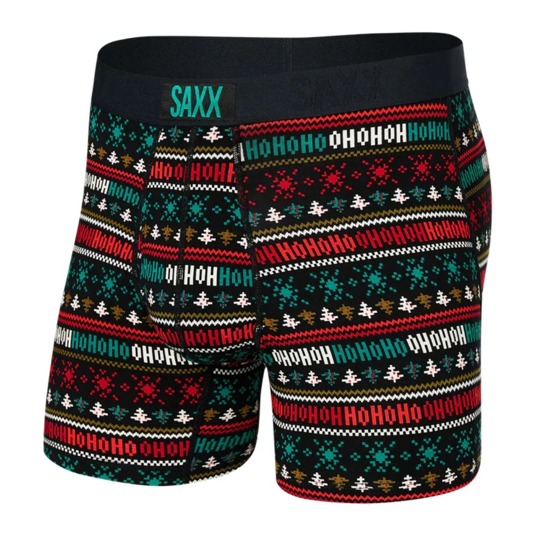 Saxx Ultra Boxer Brief (Holiday Sweater + Black) 1 Saxx Ultra Boxer Brief (Holiday Sweater + Black)