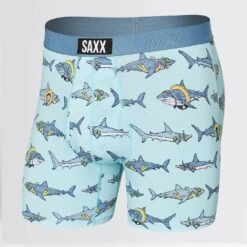Saxx Ultra Boxer Brief Fly (Pool Sharks - Sea Glass)