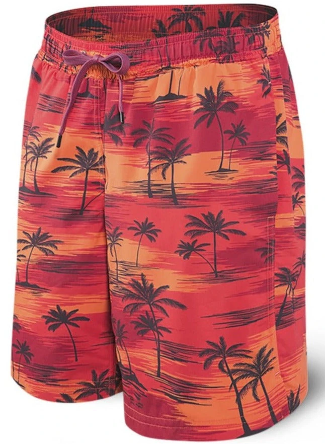 SAXX Cannonball 2n1 Short Red Palm Sunset 1 SAXX Cannonball 2n1 Short Red Palm Sunset