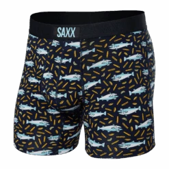 Saxx Vibe Boxer Brief - Fish & Chips/Navy