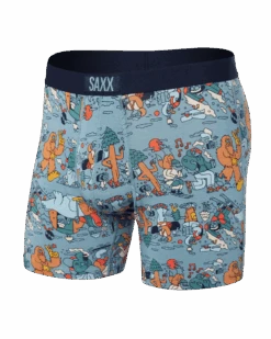 Saxx Vibe Boxer Brief - Fresh Tracks-Desert Blue