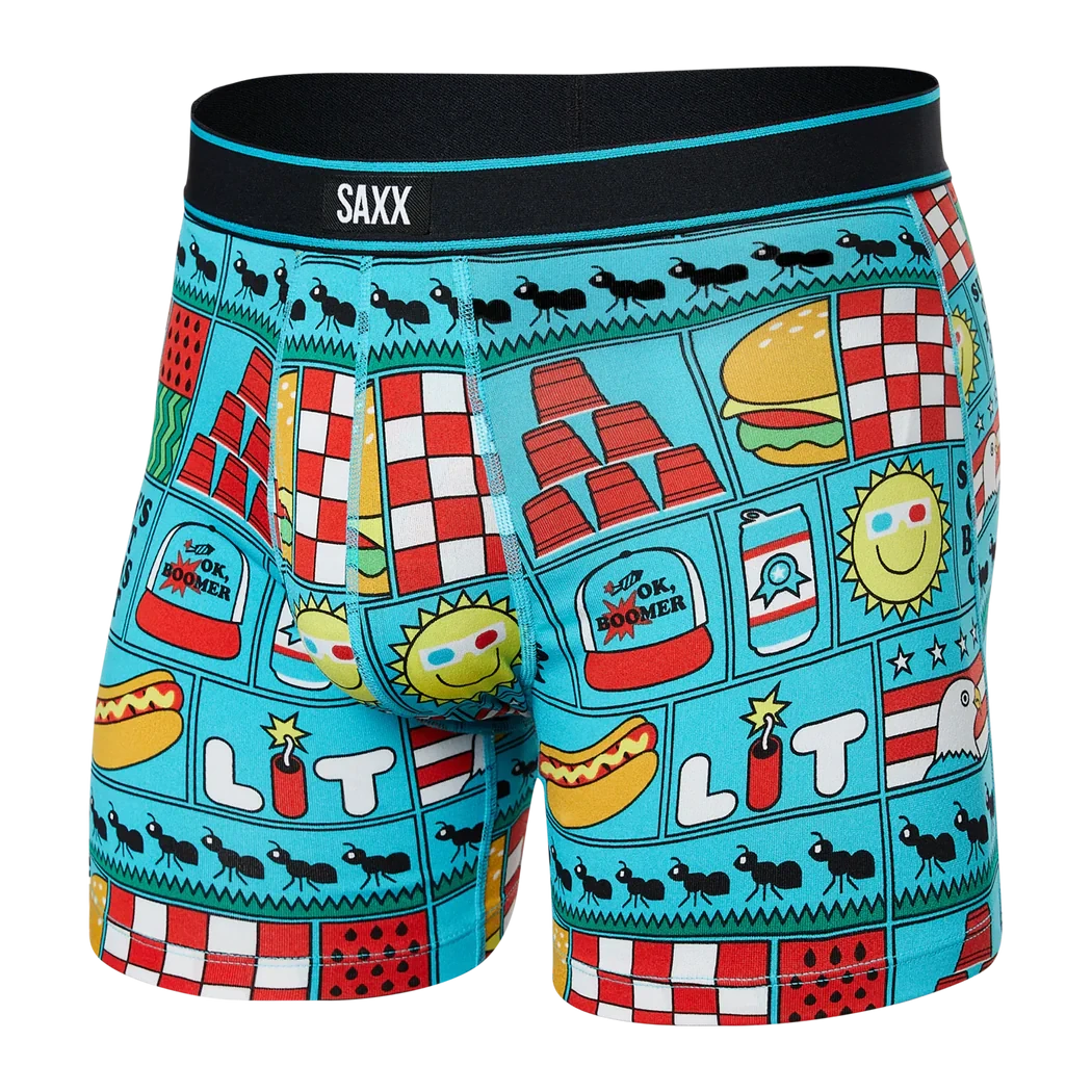 Saxx Daytripper Boxer Brief - July Block Party/Blue 1 Saxx Daytripper Boxer Brief - July Block Party/Blue