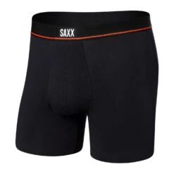 Saxx Non-Stop Stretch Cotton Boxer Brief (Black)