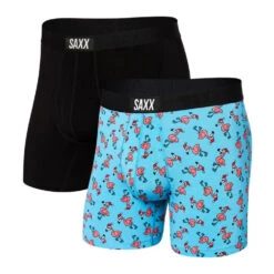 Saxx Ultra Boxer Brief Super Soft 2PK (Fa-La-Mingo + Black)