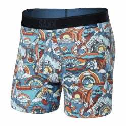 Saxx Quest Quick Dry Mesh Boxer Brief - Mind Traveller Multi