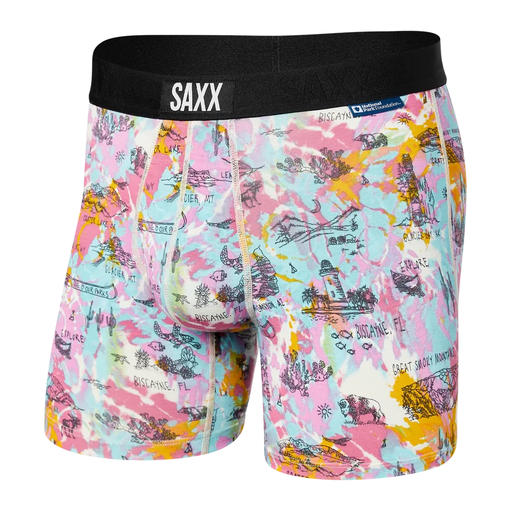 Saxx Vibe Super Soft Boxer Brief - Parks Bucket List- Multi 1 Saxx Vibe Super Soft Boxer Brief - Parks Bucket List- Multi