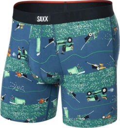 Saxx Vibe Xtra Soft Comfort Boxer Brief - Buzzcut Dark Denim