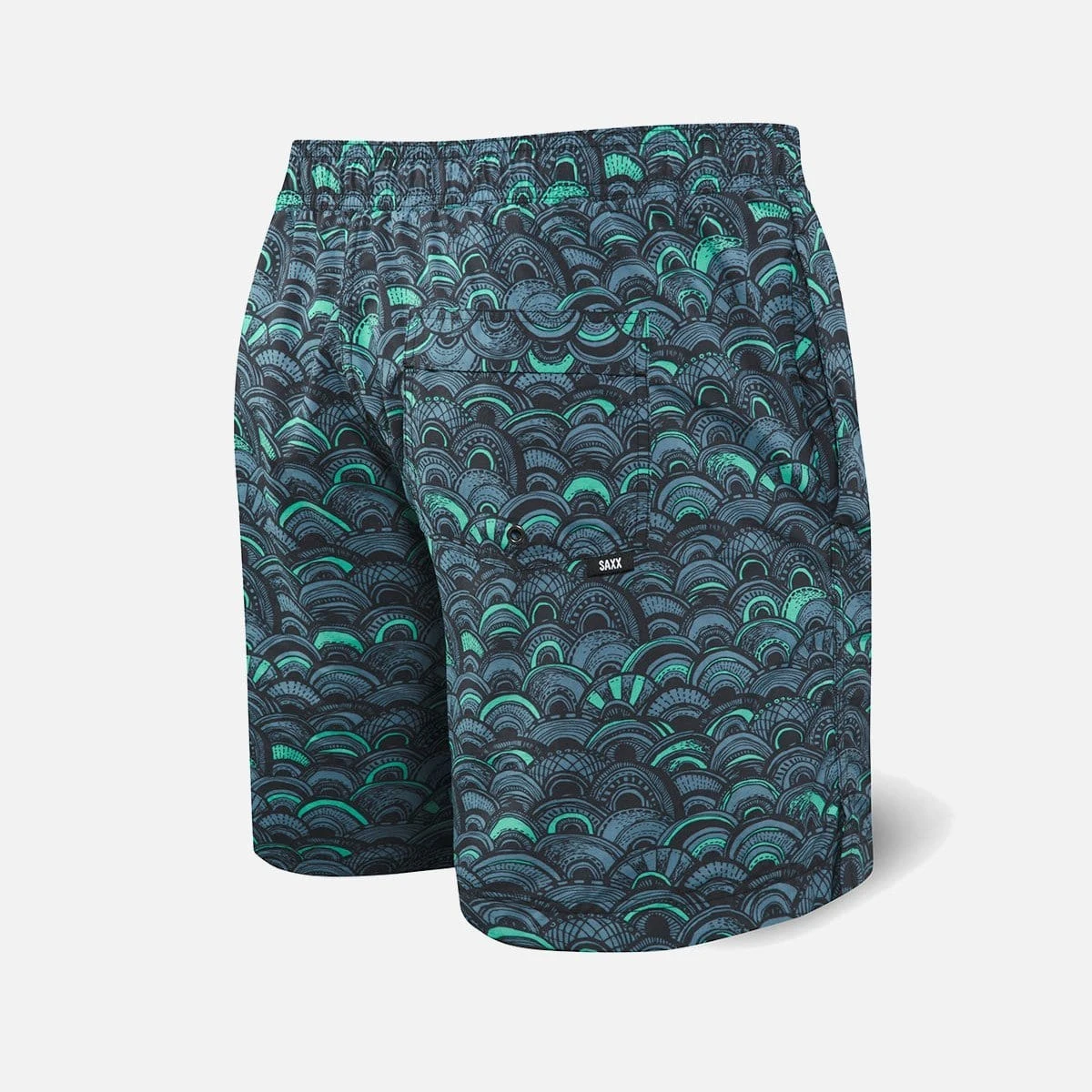 Saxx Cannonball Grey Fish Scales 7" Swim Shorts 2 Saxx Cannonball Grey Fish Scales 7" Swim Shorts - Image 2