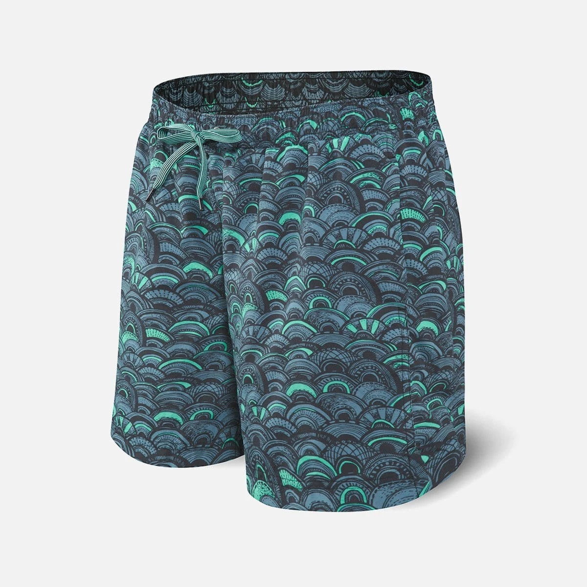 Saxx Cannonball Grey Fish Scales 7" Swim Shorts 1 Saxx Cannonball Grey Fish Scales 7" Swim Shorts