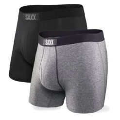 Saxx Ultra Boxers - Black / Grey (2 Pack)