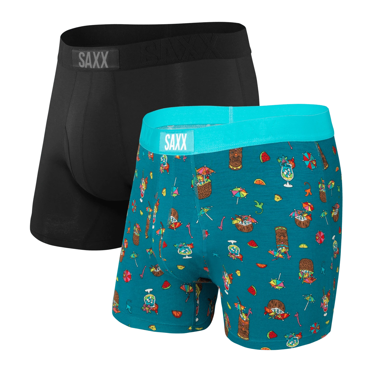 Saxx Ultra Boxers - Coconut Drinks / Black (2 Pack) 1 Saxx Ultra Boxers - Coconut Drinks / Black (2 Pack)