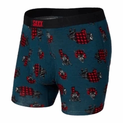 Saxx Ultra Boxers - Storm Blue Buffalo Check