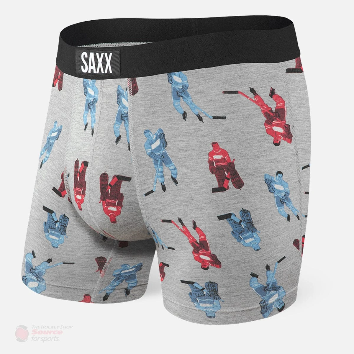 Saxx Vibe Boxers - Grey Hockey 1 Saxx Vibe Boxers - Grey Hockey