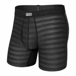 Saxx Droptemp Cooling Mesh Boxer Brief - Black Heather