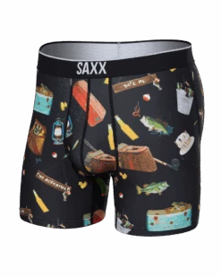 Saxx Volt Boxer Brief - Catch Phrases/Black