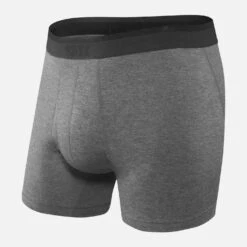 Saxx Platinum Boxer Brief Fly (Dark Charcoal Heather)