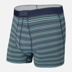 Saxx Quest Boxer Brief Fly (Green Sunrise Stripe)