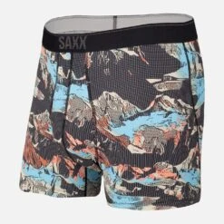 Saxx Quest Boxer Brief Fly (Black Mountainscape)