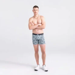 Saxx Vibe Boxer Brief (Vintage Skate - Blue) 5 Saxx Vibe Boxer Brief (Vintage Skate - Blue) -Saxx Comfort Sales sxbm35 vsb 2body f fa22