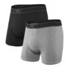 Saxx Daytripper Boxer Brief Fly 2PK (Black + Grey Heather)